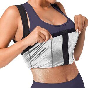 FeelinGirl Sauna Suit Shaper Waist Trainer Vest Sweat Heat Trapping for Women
